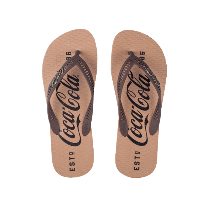 ZAPATILLA GOMA COCA COLA SHOES BEGE MARRON - 5924